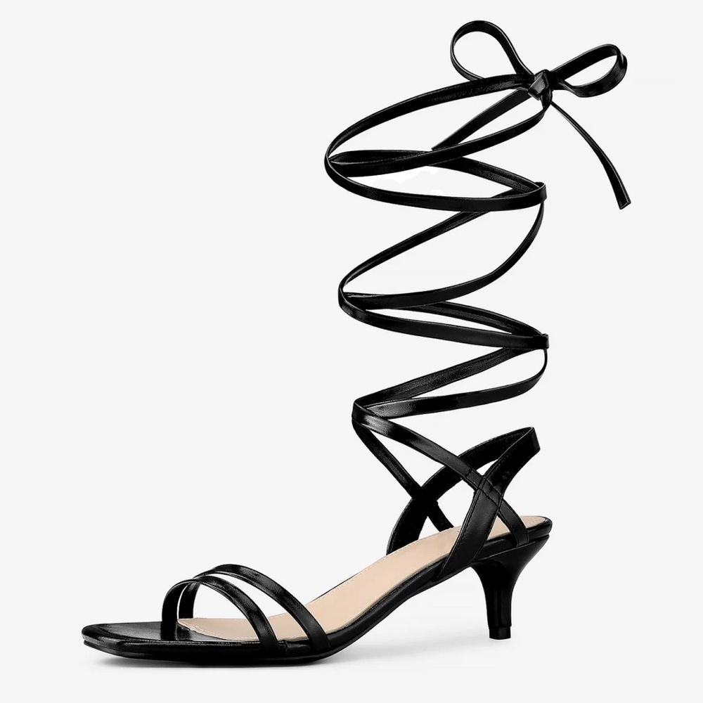 Elegant Black Strappy Heels